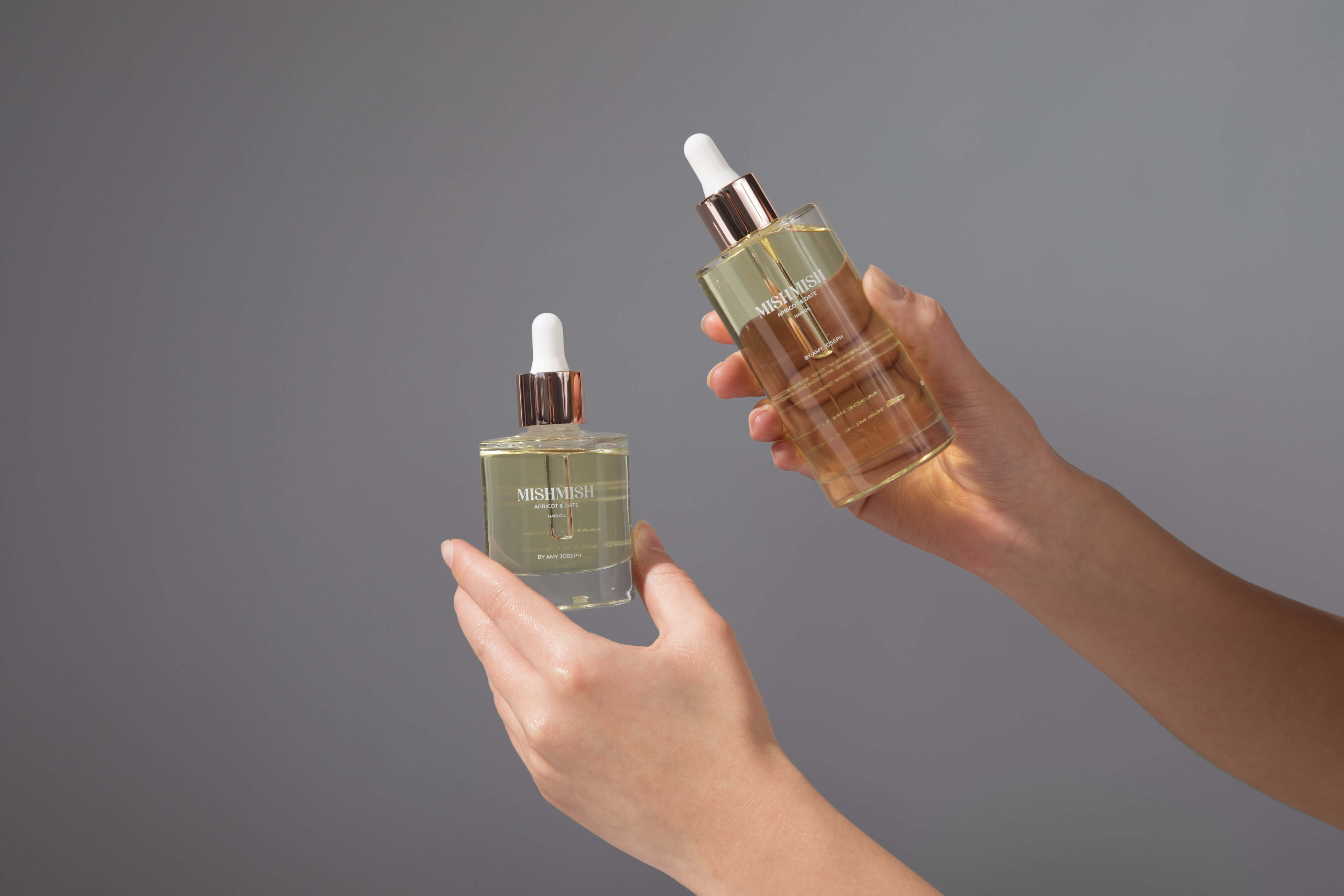 MishMish Apricot and Date Hair Oil 50ml and 100ml bottles